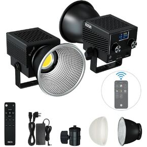 LED Video Light ، 60W Mini COB COB COLTURINUE STODIO STUDIO STUDIO FILLY LIGHT ، 2700K-7500K ، CRI> 96 ، TLCI> 97 ، 2.4G/APP CONTROL ، 8 تأثيرات الإضاءة (حزمة واحدة ، أبيض)