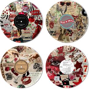 HK Studio Records Y2K ديكور الغرفة الجمالي 12 بوصة حزمة 4 - ديكور النوم، ديكور غرفة فتاة وسط المدينة، ديكور غرفة الهبي، ديكور الغرفة للفتيات المراهقات in Kuwait