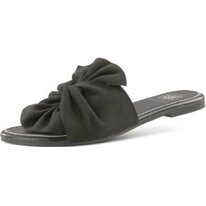 JATAREA Women’s Slip-On Flat Sandals with Round Open Toe | Casual Leather Slides for Comfort in Summer | Classic and Trendy Slippers, Dressy Slides for Women Perfect for Daily Go Out - AHANA