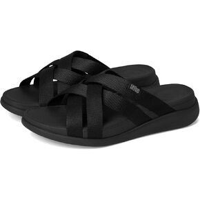 FitFlop Women's F-Mode Go Webbing Flatform Strappy Slides Wedge Sandal