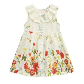 HOMAGIC2WE Girls Casual Dresses Summer Short Sleeve Crewneck Cotton Playwear Dress