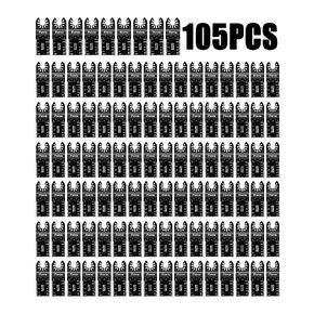 FORCA Multi Tool Blades Kits, 105pcs Universal Oscillating Tools Saw Blades for Wood, Fine Tooth Multitool Blades, Durable High Carbon Steel