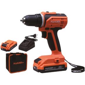 20V Cordless Drill – 2 Li-ion Batteries, 35Nm Torque, 21+1 Clutch Settings, 0-1350rpm, Fast Charging, Ideal for Wood & Steel – Includes Charger, Screwdriver Bit, and Nylon Carrying Bag