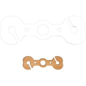 BENECREAT Wine Glass Hangers Template, 11.4x3.9x0.5inch Transparent Acrylic Woodworking Template with Protective Film for DIY Wood Craft Tools Tracing Guide