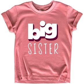 Big Sister Shirt Big Sister Announcement Toddler Girl Shirts Promoted Outfit Baby Girls