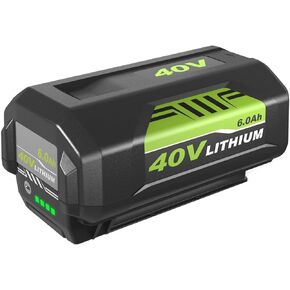 Enermall 6000mAh Replacement for Ryobi 40V Battery 6.0Ah Compatible with Ryobi 40 Volt Max Battery OP4040 OP40401 OP4026 OP40261 OP4050 Compatible with 40V Lithium-Ion Power Tools (Green)