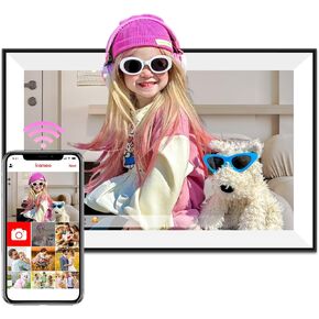 Digital Picture Frame 10.1 inch Smart WiFi Digital Photo Frame with 32GB Memory Auto-Rotate, Electronic Photo Frame Easy Setup to Share Moments Via APP from Anywhere