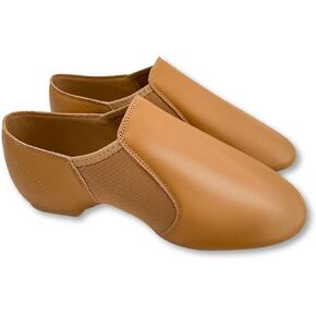 Jazz Shoes for Girls: Leather Dance Shoes for Women - Slip-on Dancing Shoe for Unisex Adult and Boys