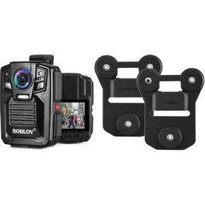 BOBLOV HD66/D7 2K Body Camera, Dual Batteries and Charging Dock,Outdoor Camera with 170° Wide-Angle Lens(128GB) Body Camera Magnet Mount, 6pcs/8pcs Magnets Optional