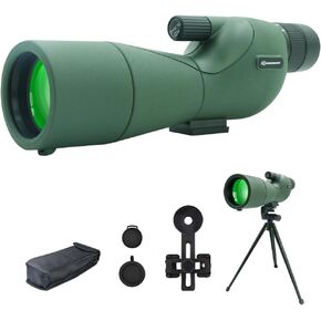 25-75x60 Birdwatching Telescope, Single Eye Zoom, BAK4 Eyepiece, Waterproof, with Tripod Phone Adapter, for Birdwatching and Wildlife Observation