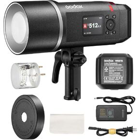 Godox AD600BM II Outdoor Flash Strobe, Portable 600W 2.4G TTL 1/8000 HSS Monolight, 0.01-1.9s Recycle, 40W LED Modeling Lamp with Rechargeable Battery and Bowens Mount