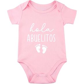 Hola Abuelitos Pregnancy Announcement Baby Bodysuit You're Going to be Grandparents Infant Romper