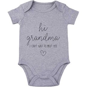 Hi Grandma Baby Bodysuit Pregnancy Announcement for Grandma Promoted to Grandma Baby Bodysuits Infant