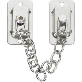 Alise Window Chain Lock, Stainless Steel Guard Door Restrictor Child Window Safety Security Chain Lock for Flat Open Windows Anti Theft, Brushed Nickel