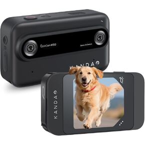 KanDao QooCam Ego, 24MP/8K Photos/4K 60FPS Videos 3D Stereoscopic Camera, Content Creator for VR Headsets AR Glasses, Black Camera Only
