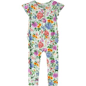 Baby Girls Romper Jumpsuits Viscose from Bamboo 2 Way Zipper Sleeveless Footless Sleep and Play 3-24 Months