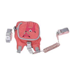 2 in 1 Kids Backpack Safety Leash Child Leashes Prevent Lost Children Harness Leashes Wrist Link 1.5 Meter Toddler Safety Backpack with Leash for Outdoor Use (Pink)