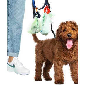 Dog Poop Bag Holder for Dog Leash | Dog Waste Bag Holder for Leash | For Used & Unused Dog Poop Waste Bags | Dog Walking Accessories | Poop Bag Carrier for Backpack & Stroller, FurSentials Twin pack