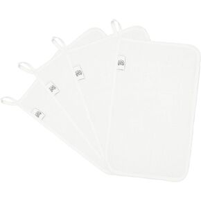 Organic Muslin Cotton Burp Cloths for Baby Boy and Girl - 4 Pack - Super Absorbant (Sage)