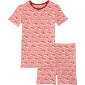 KicKee Pants Baby Girls' Print Sleeve Pajama Set with Shorts (Toddler/Little Big Kids)