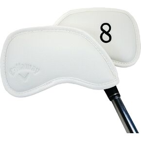 أغطية رأس من الحديد المغناطيسي من Callaway Golf باللون الأسود - مجموعة من 10 أغطية رأس حديدية لحماية نوادي الجولف الخاصة بك