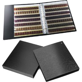 Acid Free Film Protector Storage Box Set 3 Ring Film Negative Binder for Standard 135 35mm 120 4x5 8x10 Negative Pages Film Bag(Black)