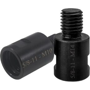2Pcs 5/8"-11 Female to M14/M10 Male Angle Grinder Converter. Angle Grinder Shaft Adapter Interface Connector Thread Adapter Drill Bit Connecting Tool