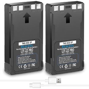 بطاريات 2-pack lit-22 قابلة لإعادة الشحن ، بطاريات عالية السعة 7000 مللي أمبير في الساعة متوافقة مع كاميرا الدرب الخلوي Flex-M ، Flex G-36 ، فليكس زائد ، فليكس-S