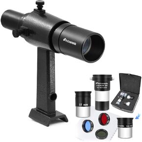 Astromania Telescope Accessory Kit Telescope - Bundle with - 6x30 Finder Scope, Black