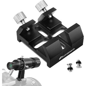 Astromania 9x50 Illuminated Finder Scope, Black - Bundle with - Universal Dovetail Base for Finder Scope