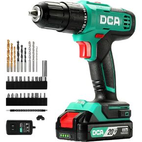 20V Cordless Hammer Drill Set, 354 In-lbs Torque, 1/2" Keyless Chuck, 22500 IPM, 2 Variable Speeds, 18+1+1 Position, Power Impact drill with 14 Drill/Driver Bits for Brick, Metal, Wood ADJZ2035i13