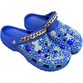 Hanfike Womens Casual Fashion Slide Mules with Rhinestone Closed Toe Comfort Flats
