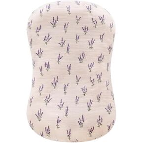 LifeTree Muslin Baby Lounger Cover Neutral, Newborn Slipcover Lounger Cover for Boys Girls Infant, Soft 70% Viscose from Bamboo and 30% Cotton, Cover Only, Bear Pattern