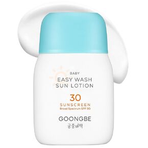 Baby Easy Wash Sun Lotion SPF 30 - Korean Moisturizing Zinc Oxide Mineral Sunscreen for Babies and Kids - Washes Off Easily - Vegan, Reef-Safe, Allergen-Free, 2.11 fl.oz.
