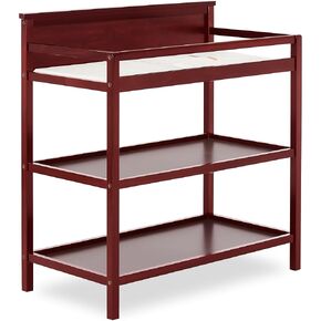 Dream On Me Jax Universal Changing Table in Vintage White Oak, with a Clean Modern line Design & Two Spacious Shelves