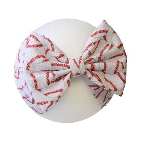 Football Sports Printed Bow Baby Headbands, Handmade Basketball Big Bows for Baby Girls Elastic Basketball Wide Hairbands for Baby Girls Newborn and Infant Game Day Sports Hair Accessories Gift