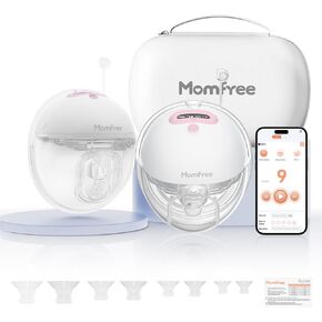 Hands Free Breast Pumps for Breastfeeding: Wireless Breastpump F6 App Compatible with 3 Modes & 9 Levels - Double-Sealed Cushion Insert for Individual Breastmilk Preservation Blush 2 Pack
