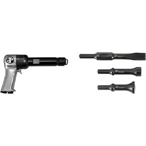 Astro Tools 498K 0.498" Shank Thor Air Hammer/Riveter. & 49803 3-Piece Chisel & Hammer Bit Set .498 Shank Black