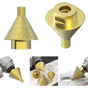 2pcs ماس تشمفير بتات 38 ملم+50 مم ، وحدات التثقيب واللكم ، وبلاط مخروط الماس لزاوية ، وتوسيع وثقوب التشذيب في بلاط ، والسيراميك ، والرخام ، والزجاج ، والجرانيت ، والخشب in Kuwait
