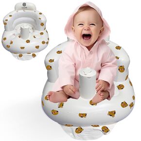 Inflatable Baby Seat for Babies 3-36 Months – Blow Up Baby Chair with Built-in Air Pump – Portable Baby Inflatable Seat for Sitting Up and Play – Durable Inflatable Infant Chair