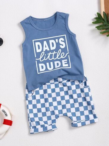 Toddler Boy 4th of July Outfit Sleeveless Tank Tops Vest American Flag Shorts Boys Independence Day Outfits in Saudi Arabia