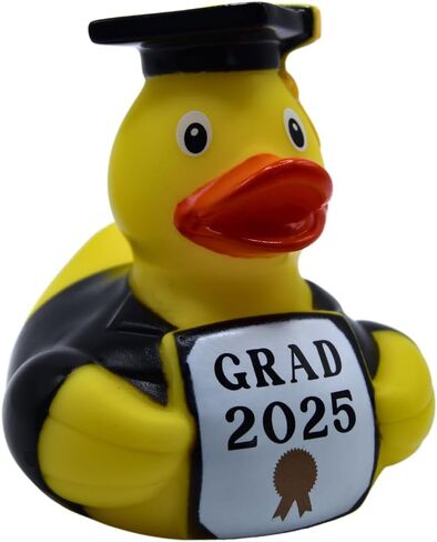 Rubber Duck (Diploma) - Graduation Toy - Yellow, Orange, Black, White - 3" x 3" x 3.25" - Unisex - Ages 5+ in Saudi Arabia