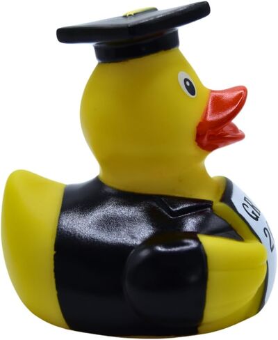 Rubber Duck (Diploma) - Graduation Toy - Yellow, Orange, Black, White - 3" x 3" x 3.25" - Unisex - Ages 5+ in Saudi Arabia