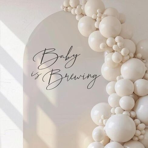 Baby is Brewing Wall Decal - Baby Shower Party Supplies, Baby Gender Reveal Party Decor, Brewing Sign Balloon Arch Decoration(Baby is Brewing) in Saudi Arabia