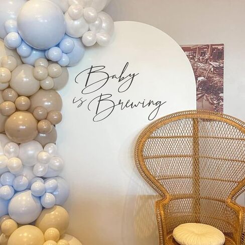 Baby is Brewing Wall Decal - Baby Shower Party Supplies, Baby Gender Reveal Party Decor, Brewing Sign Balloon Arch Decoration(Baby is Brewing) in Saudi Arabia