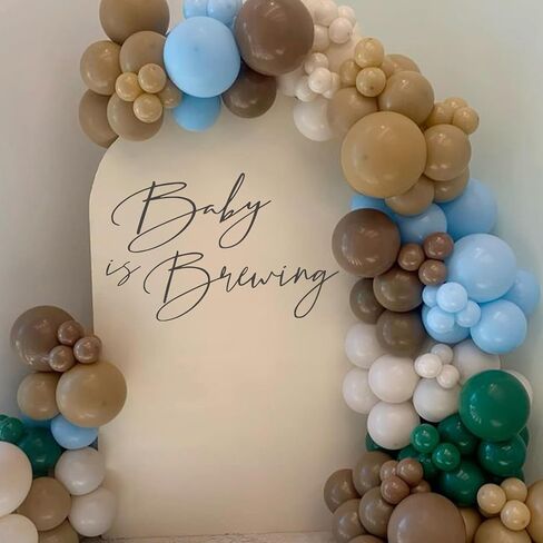 Baby is Brewing Wall Decal - Baby Shower Party Supplies, Baby Gender Reveal Party Decor, Brewing Sign Balloon Arch Decoration(Baby is Brewing) in Saudi Arabia