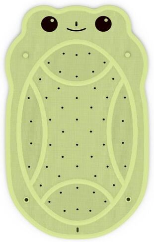 Bath Mat for Tub Non Slip Baby, Kids Bathtub Mat, 30"x18" Bath Mat for Baby, Natural Rubber no Odors, Textured Surface and Strong Suction Cups for Double Anti-Slip, Easy to Clean, Green in Saudi Arabia