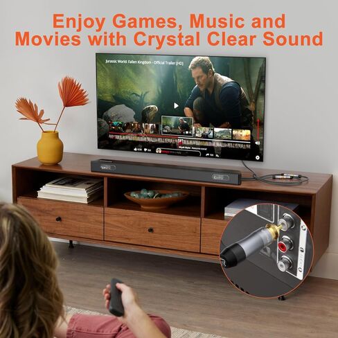 RCA Y Splitter 1 Female to 2 Male, RCA/Phono Splitter Cable, RCA Audio Video Extension Cord Gold Plated Adapter for Amplifiers,CD Player, Subwoofer, Home Theater, HDTV (1ft/30cm) in Kuwait