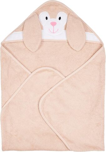 Riff Raff Cuddly Bear Hooded Towel - Premium Cotton Baby Towel with Mitt Set - Ultra Soft Machine Washable Cartoon Hooded Baby Towels - Baby Towels with Hood for Newborn Baby, Infants, Toddlers in Kuwait