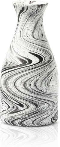 AeraVida Natural Brown Stain Mango Tree Wood Bottle Shaped Slim Vase for Flower, 8 inches in Kuwait